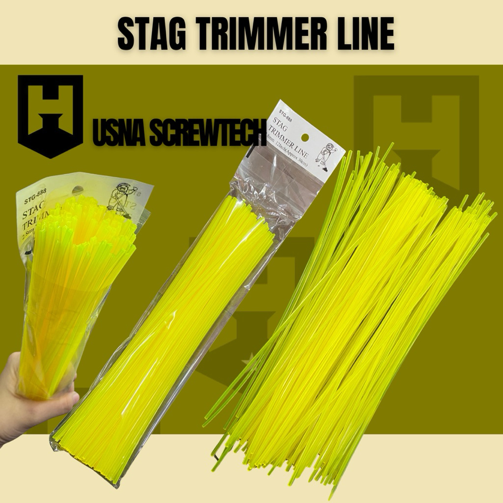 Tali Mesin Rumput STAG Trimmer Line (200g) 2.8mm × 30cm 12” – Tali Potong Rumput / Brush Cutter Line