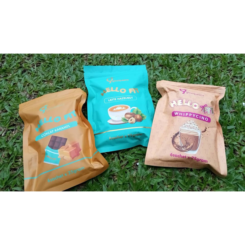 READY STOCK 💚 HELLO FiT HAZELNUT LATTE BY GLOW QUEENZ