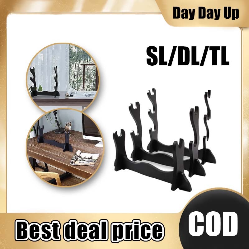 Berkualiti Wooden sword & knife display rack, Katana holder,1Tier/2Tier/3Tier,Game&anime peripheral weapon display stand