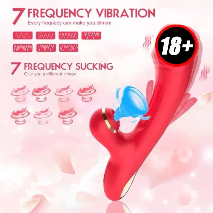 3 in 1 Rabbit Vibrator for Women, [G-Spot & Clit Stimulator] with Flapping Thrusting Motion, Powerful Vibrating Sex Toy