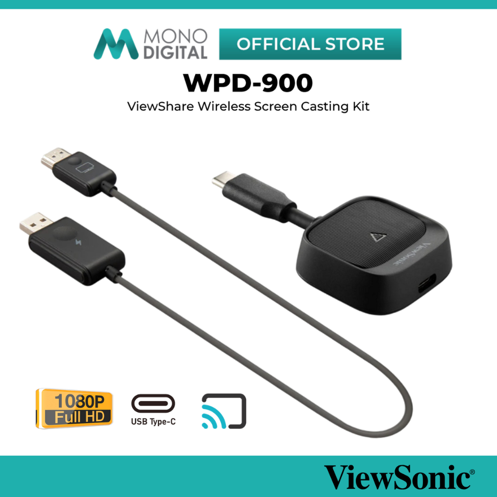 ViewSonic WPD-700 WPD-900 Wireless Screen Casting Kit Plug & Play No WiFi Needed 4K 1080p DRM Netfli