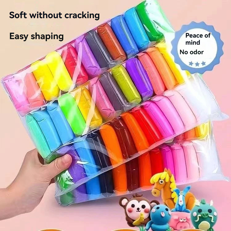 Ultra light clay 48 color rubber clay children's food grade non-toxic colored clay handmade DIY space clay toy clay set