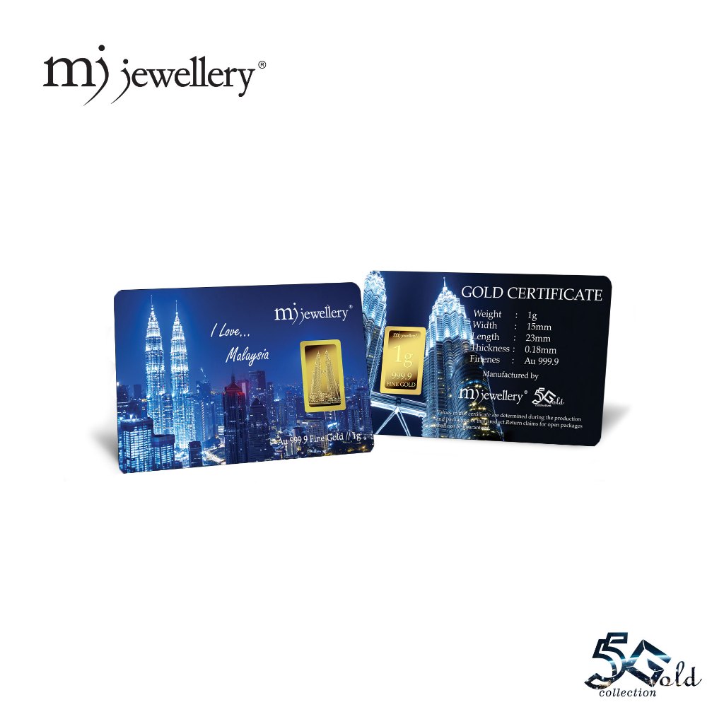 MJ Jewellery 5G Gold Collection 999.9/24K PETRONAS Twin Towers Series Gold Bar&hellip;