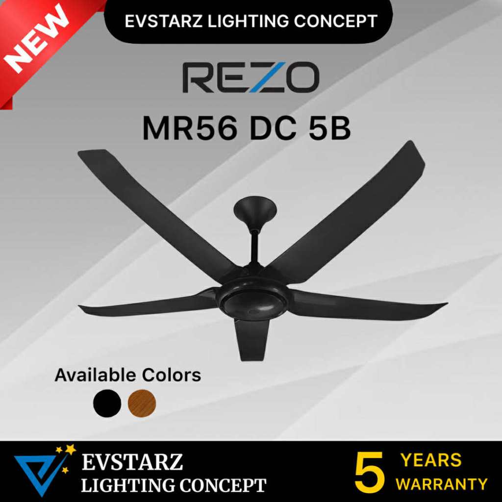 REZO VENTUS MY62 / MY56 / MY46 / MY40 62/56/46/40 inches DC Motor Ceiling Fan with Remote Control