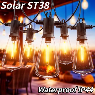 ST38 Solar String Light Outdoor Waterptoof IP44/IP45 solar lamp outdoor light camping lamps warm white led bulbs 7M/10M