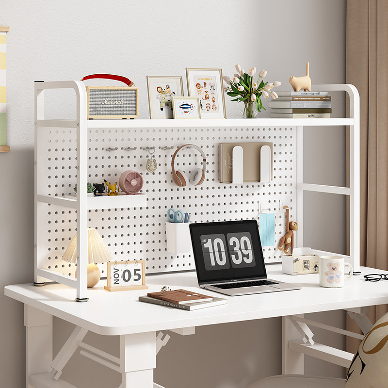 Storage Rack Desktop Bookshelf Multi-layer Iron Art Study Desk Organizer Computer Desk