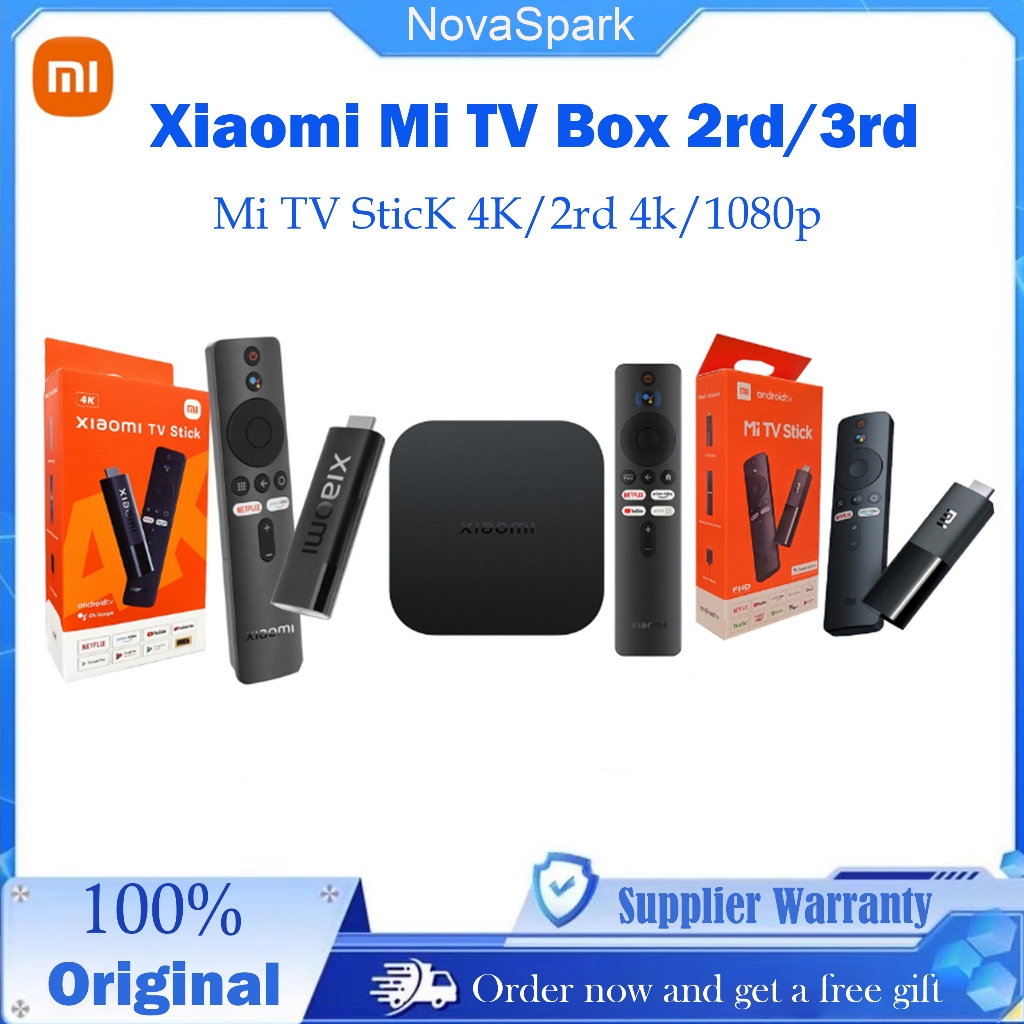 【IN Stock】Original Xiaomi Mi Box S 3nd 4K HDR Smart TV Box / Mi Stick 4K / Mi Stick 1080p | TV Box | Global Version