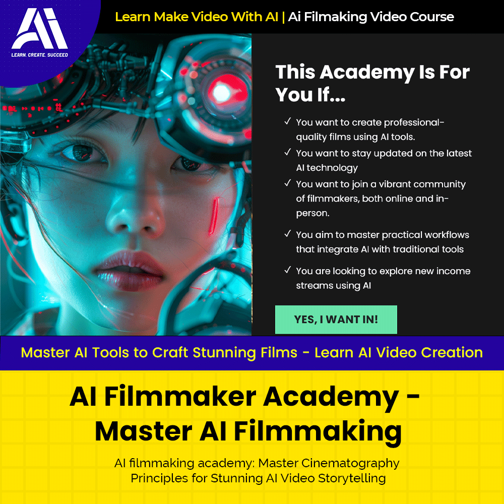 Video Course - AI Filmmaker Academy - Master AI Filmmaking |  Ai Make Video | Make Video With AI