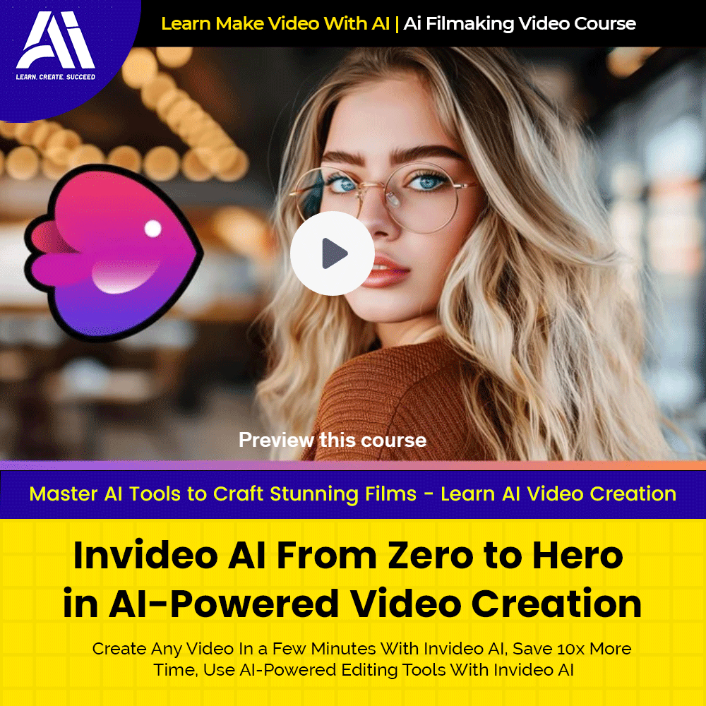 Video Course - Invideo AI From Zero to Hero in AI-Powered Video Creation |  Ai Make Video | Make Video With AI