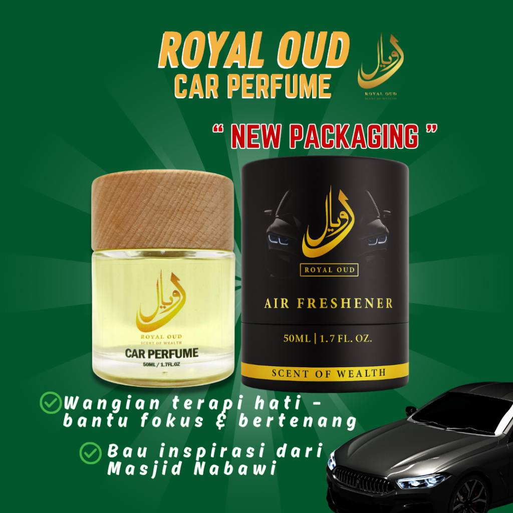 PEWANGI KERETA RAUDAH [ ROYAL OUD ] [ 50ML ] - NEW PACKAGING