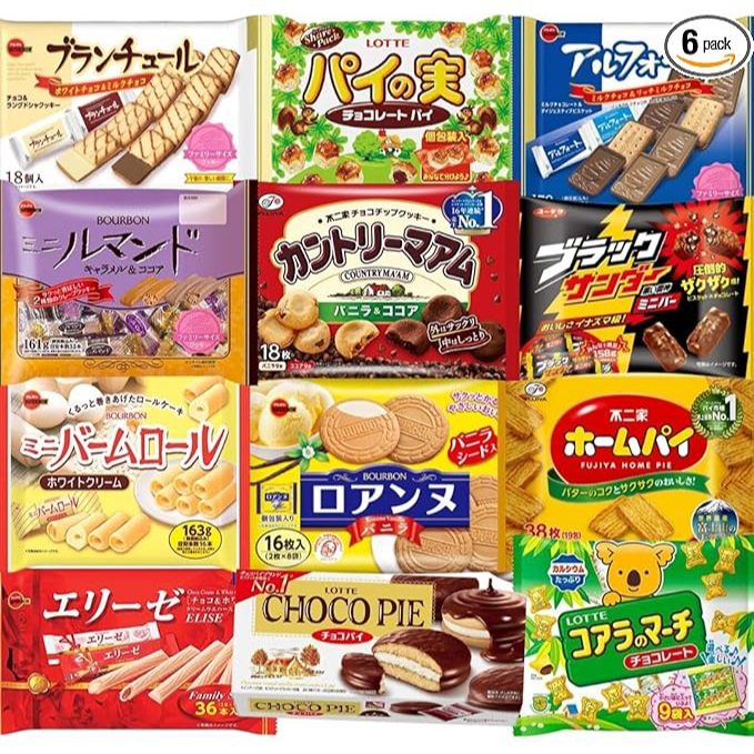 Set of 6 Popular Japanese Sweets [Random Selection]
