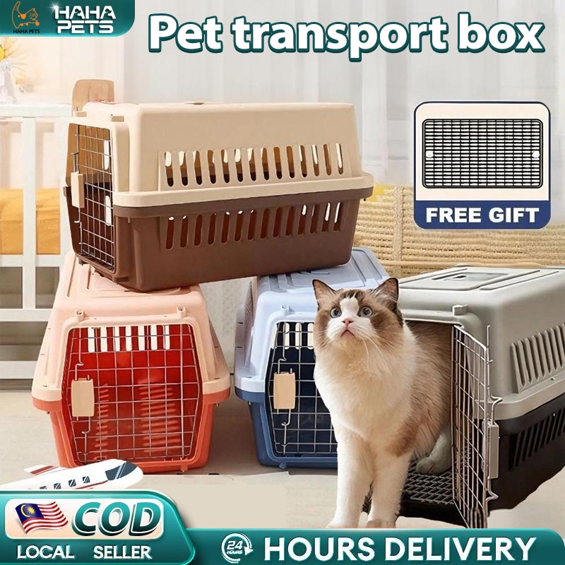 Lowest Price!Large Cat Carrier Pet Carrier Portable Box pet cage for outdoor use Travel Box 航空箱