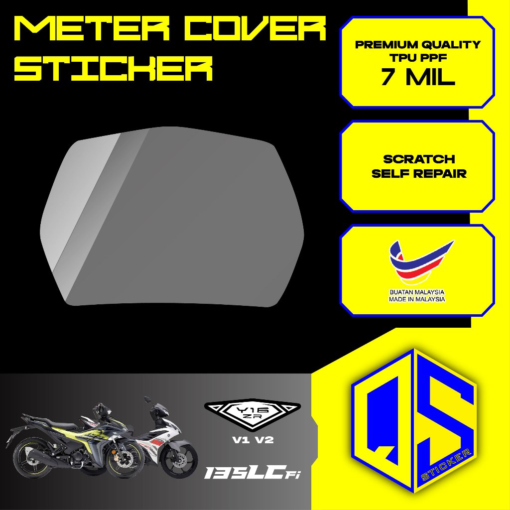 Yamaha Y16 Y16ZR V1 V2 LC135 V8 Meter Tinted Screen Protector PPF TBU 7mil