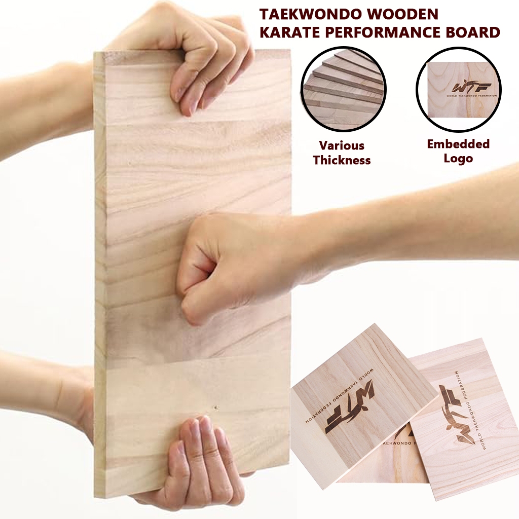 3H Papan Taekwondo Performance Board Karate Kayu Breaking Board Kicking Martial Art Smash Board