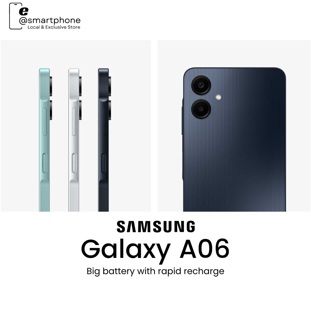 Samsung Galaxy A06 5G/LTE Smartphone (6GB/4GB RAM + 128GB ROM) Samsung Malaysia Warranty