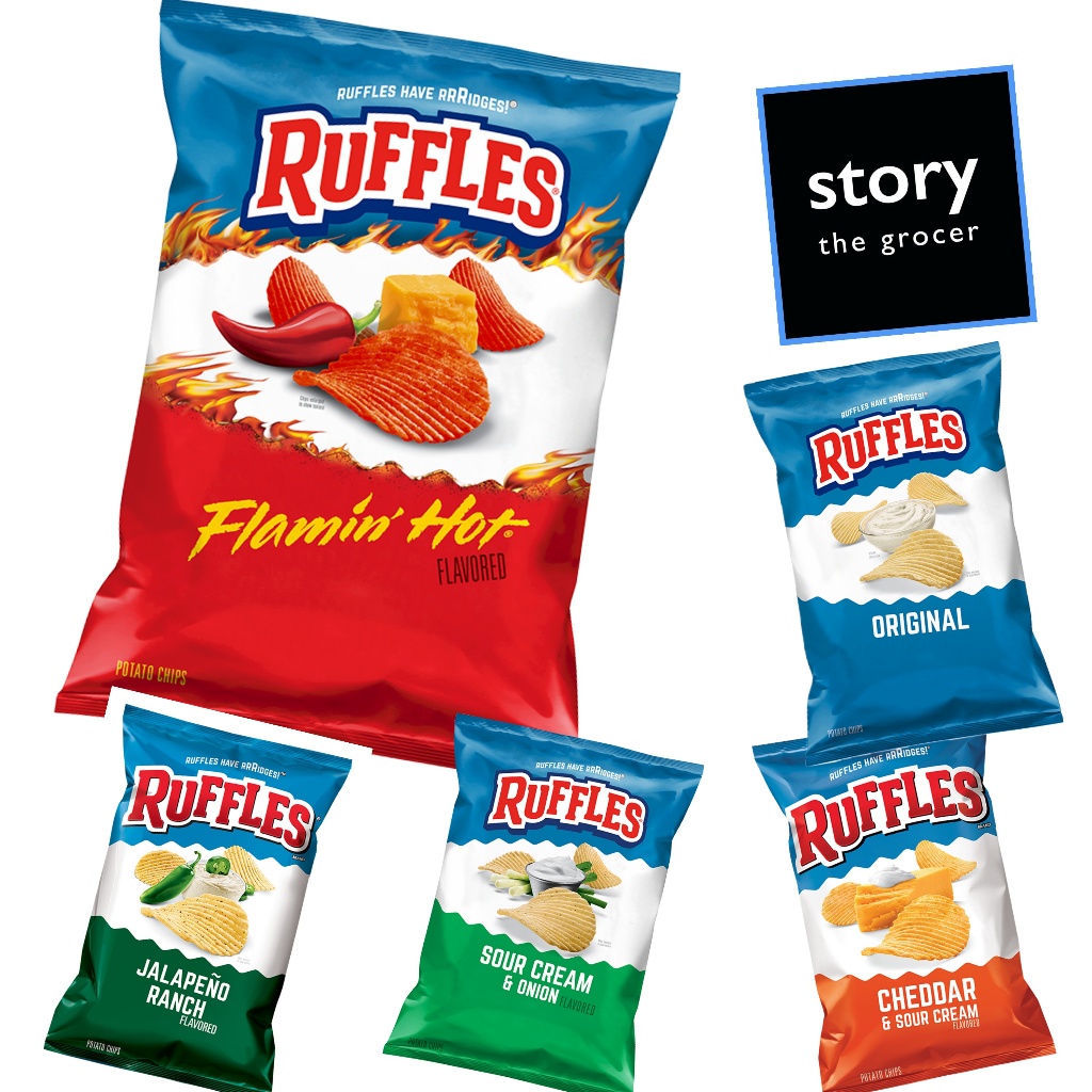 Ruffles Potato Chips 184.2g [ Cheddar & Sour Cream / Sour Cream & Onion / Original / Flamin' Hot ] - XJ