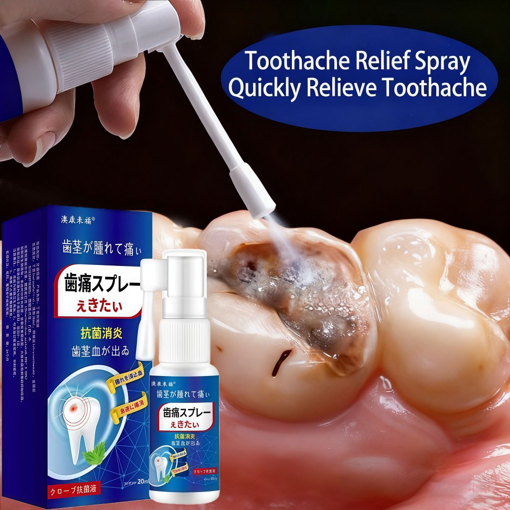 Spray sakit gigi kerana kaviti, ubat antibakteria dan penahan sakit untuk gusi bengkak, penjagaan mulut, gigi bengkak