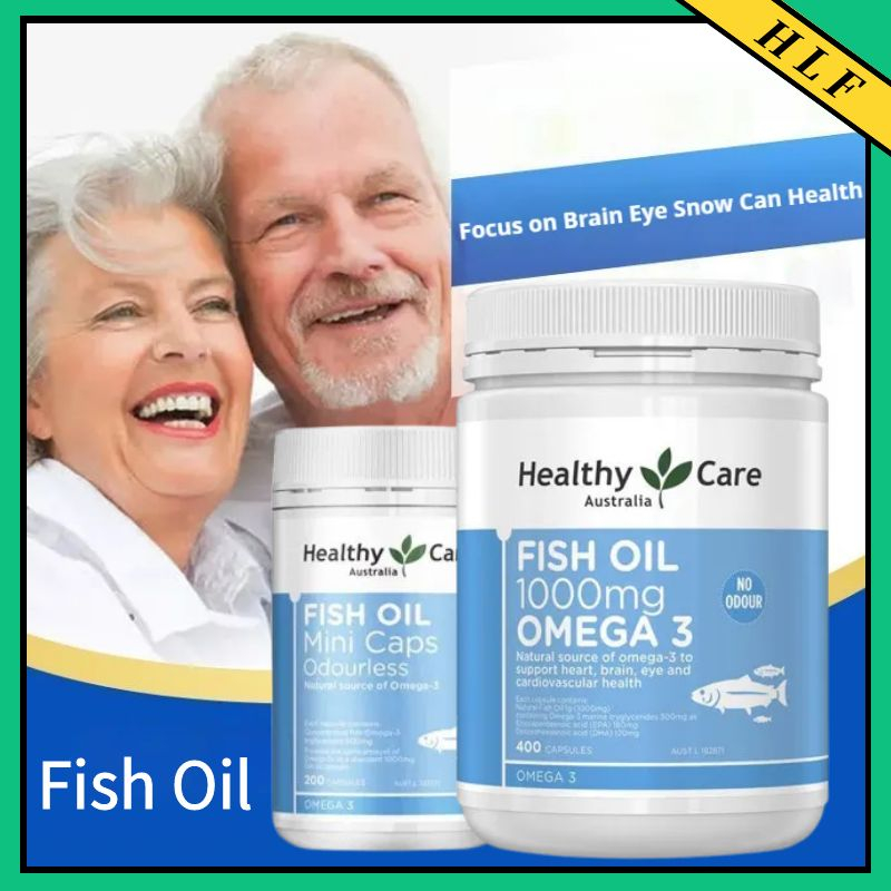 【EXP:2028】Healthy Care Fish Oil 1000mg 400 Capsules Mini 200 Capsules Omega-3 NO ODOUR-Healthy Little Forest