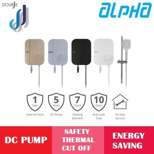 ALPHA WES7 Basic Hand/Rain Shower Instant Water Heater DC Pump Pemanas Air Elektrik 热水器