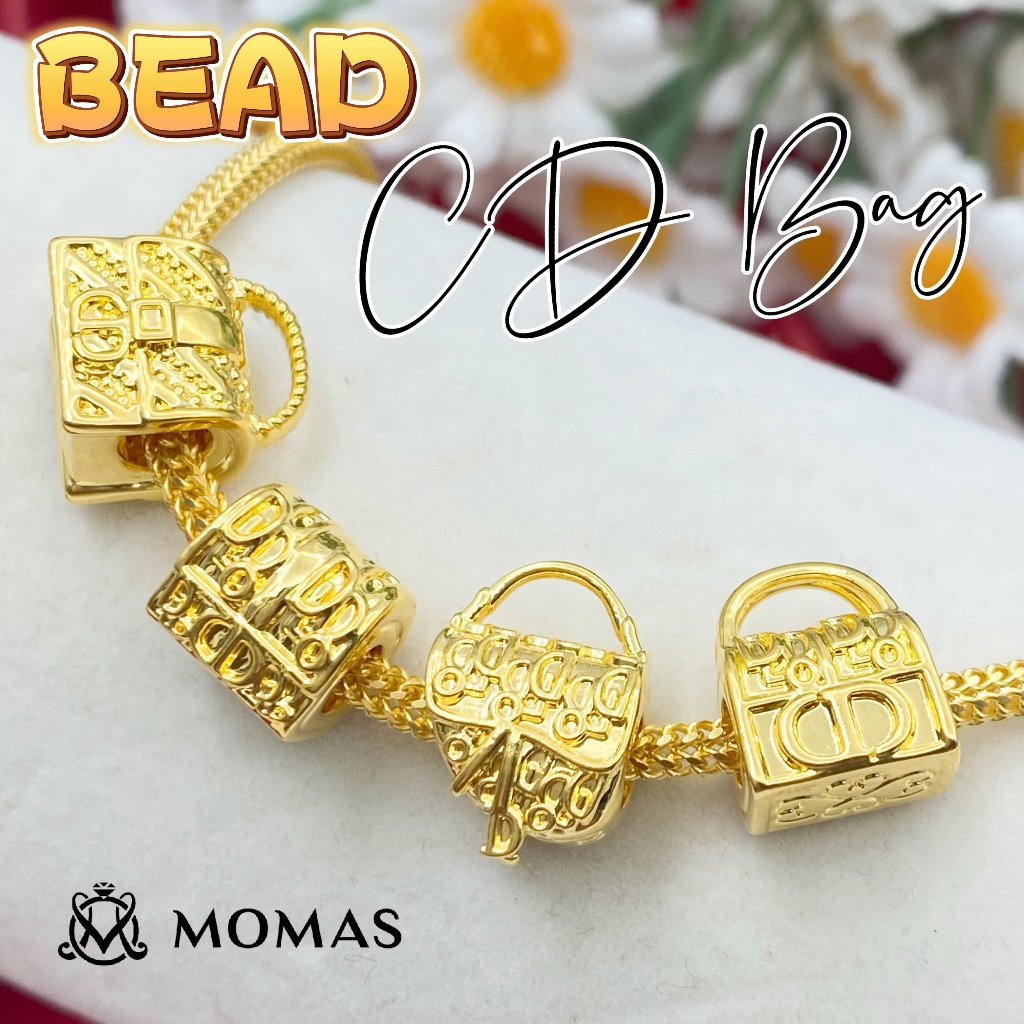 MOMAS Masdora Bead 5D Elvi Bag -  High End Design Emas 916 Beads Beg 3D Masdora Bead Enamel Emas 916 Charms 916