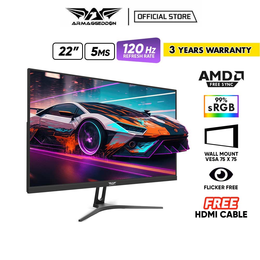 Armaggeddon 22" 120Hz 5ms VA Gaming Monitor | PF22HD SUPER (2025)