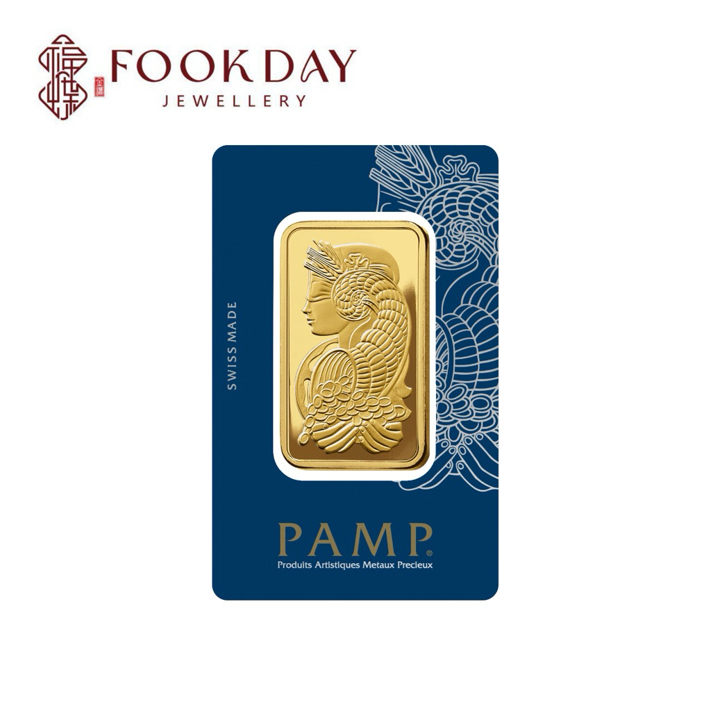 FOOKDAY 999.9 100g PAMP Suisse Gold Bar Lady Fortuna (With Veriscan®) 足金999.9金条Emas 999.9 Gold Bar Jongkong Emas Hadiah
