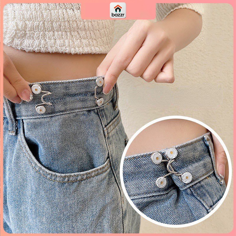[Johor Seller] Pants Waist Buckle Jeans Metal Buttons for Clothes Removable Pants Pin Perfect Fit In Detachable Needle
