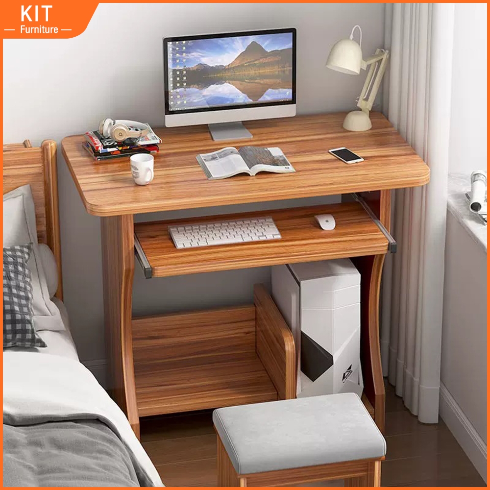 ✔️Multifunctional Computer Table With Storage Bookshelf Home Living Room Student Study Desk With Rack Meja Belajar学习桌 桌子