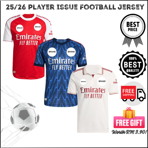 (Top Grade) AR_Home Away 3rd Kit Player Fan Issue Long Sleeve Football Jersey Kit 2026/27 & 25/26 Jersey Murah Bola_AR