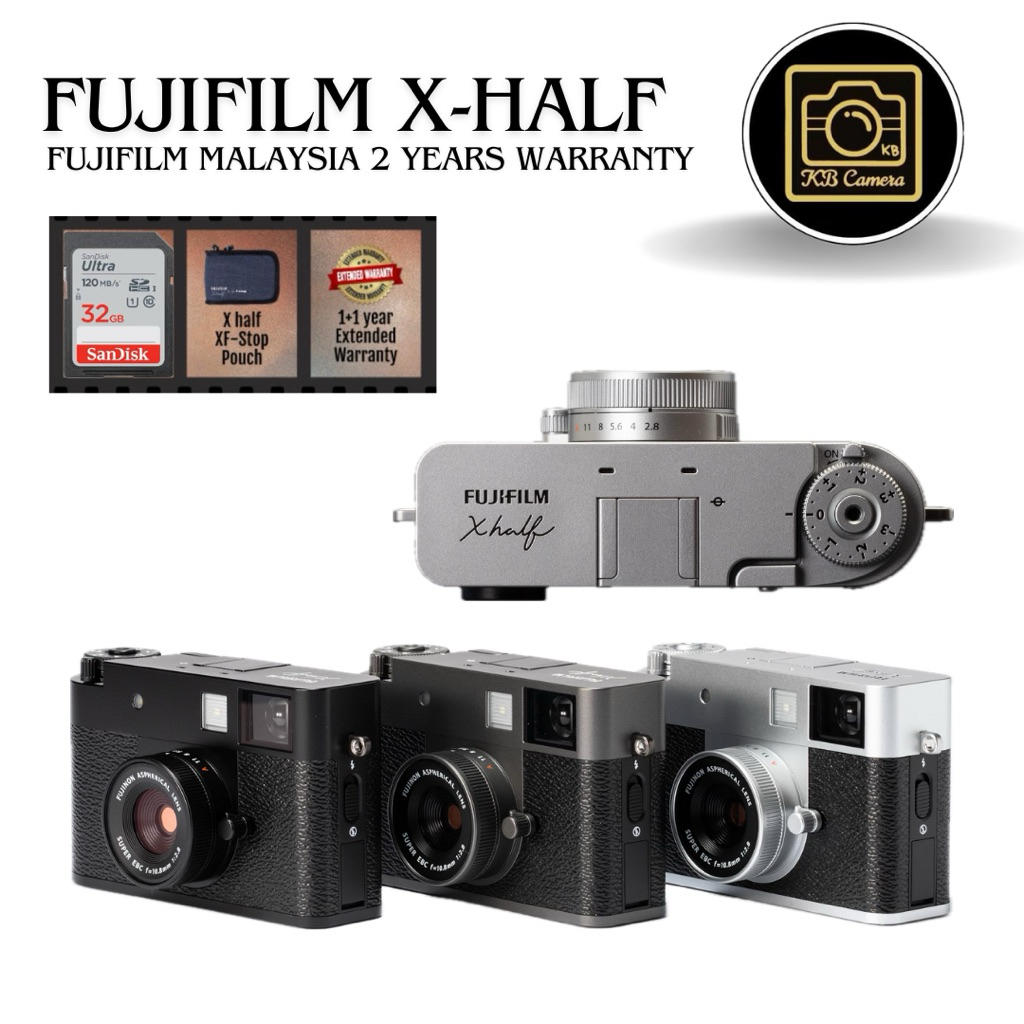 FUJIFILM X half Digital Camera FUJIFILM X-HALF XHALF 2 Year fujifilm Malaysia warranty