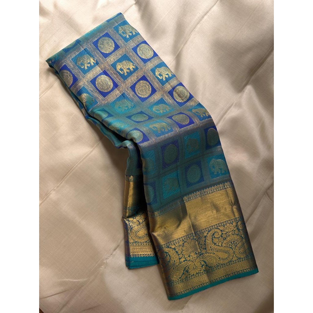 Banarasi Soft Silk Saree With Jacquard Border Kain Sari