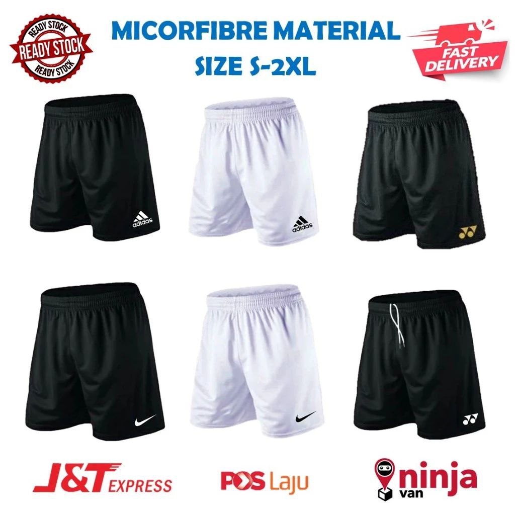 Seluar Pendek Lelaki Saiz S - 2XL Short Pants Men Seluar Pendek Bola Football Short Pants Seluar Pendek Sukan Lelaki