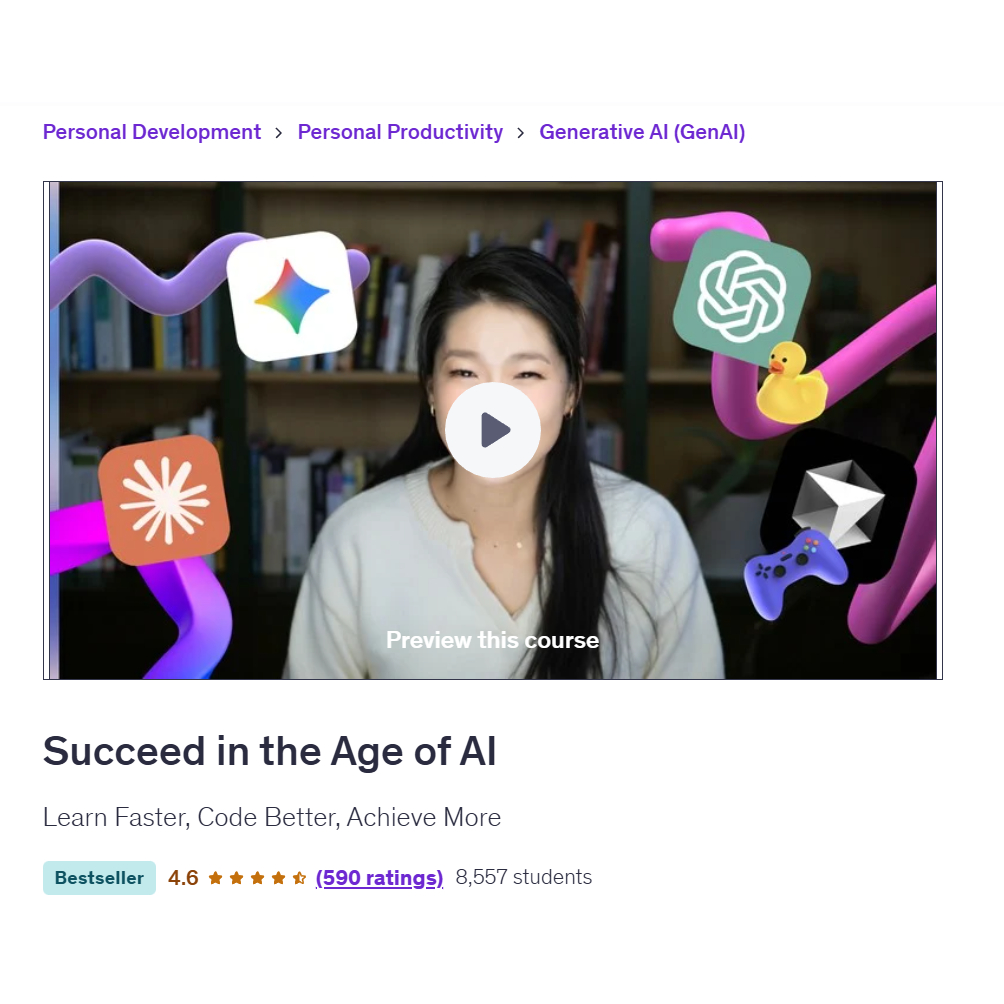 Ai Video Course- Succeed in the Age of AI | Learn Ai Faster, Learn Ai Coding Better, Learn Ai & Achieve More