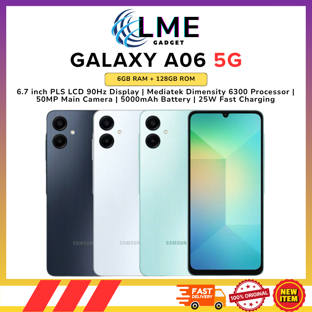 Samsung Galaxy A06 5G (6GB+128GB) Smartphone | 1 Year SAMSUNG Malaysia Warranty