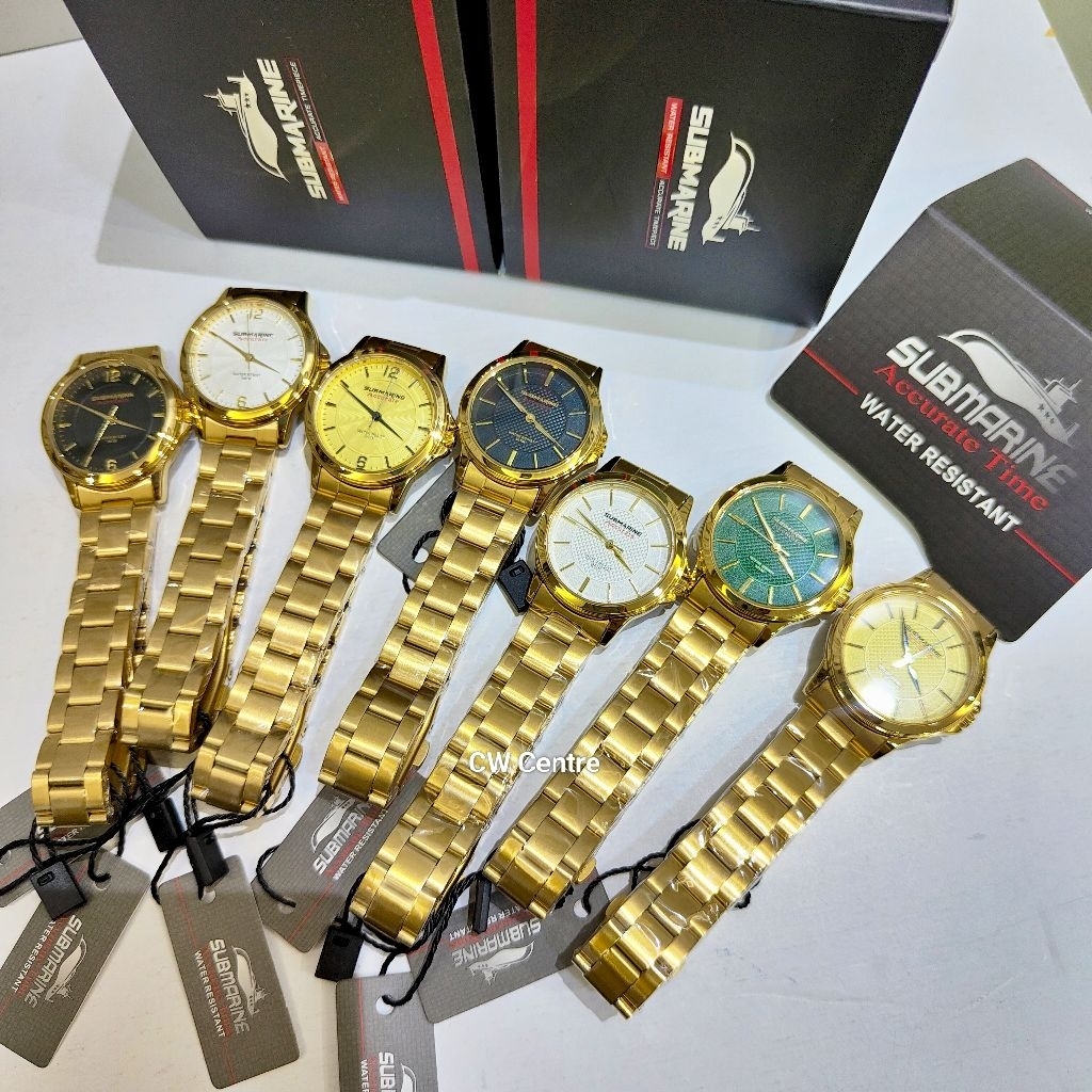 SUBMARINE J 183 L MT ANALOG LADIES WATCH ( GOLD SERIES )