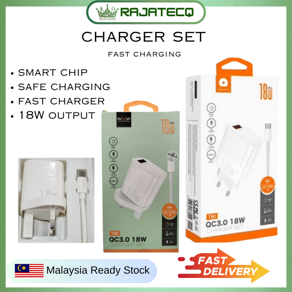 CH-T80 QC3.0 18W CHARGER SET