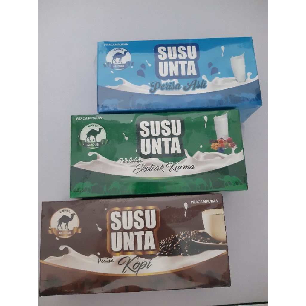 SUSU UNTA PERISA ASLI CAMEL ABU DHABI / EKSTRAK KURMA / KOPI 25GX 20SACHET