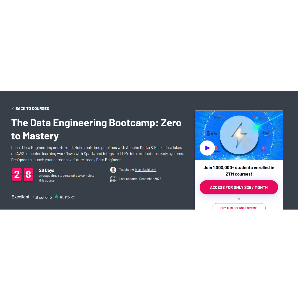 [Ai Video Course]-ZerotoMastery - The Data Engineering Bootcamp: Zero to Mastery | Learn Ai LLM Video Lessons