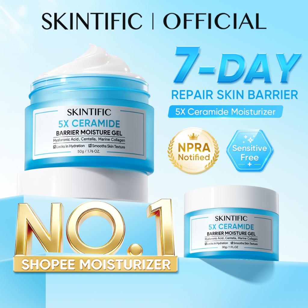 [NO.1]SKINTIFIC 5X Ceramide Barrier Repair Moisture Gel Hydrating Moisturizer Skincare Day Night Cream Centella Smooth