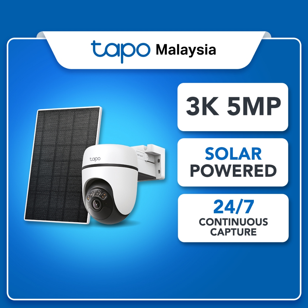 TP-Link Tapo C630 KIT Solar Powered Pan/Tilt Security Camera | 3K 5MP, AI Detect & Solar Battery