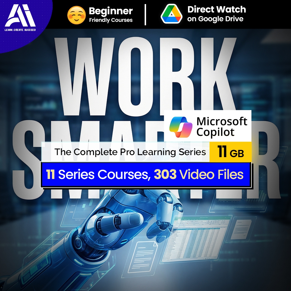 303 Microsoft Copilot Video Courses Bundle | 11 set Copilot 2025 Video Course | AI Productivity | Master AI for Business