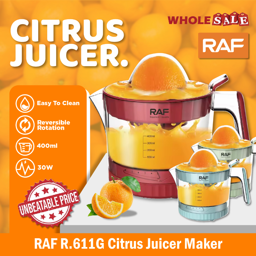 RAF R.611G Mesin Pemeras Jus Citrus Mudah Digunakan, Jus Oren Lemon Limau Segera / Citrus Juicer