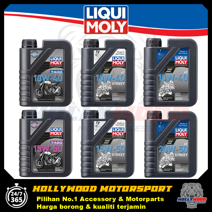 LIQUI MOLY MINYAK HITAM FULLY / SEMI SYNTHETIC 15W50 10W40 MINERAL 20W50 4T 100% MADE IN GERMANY