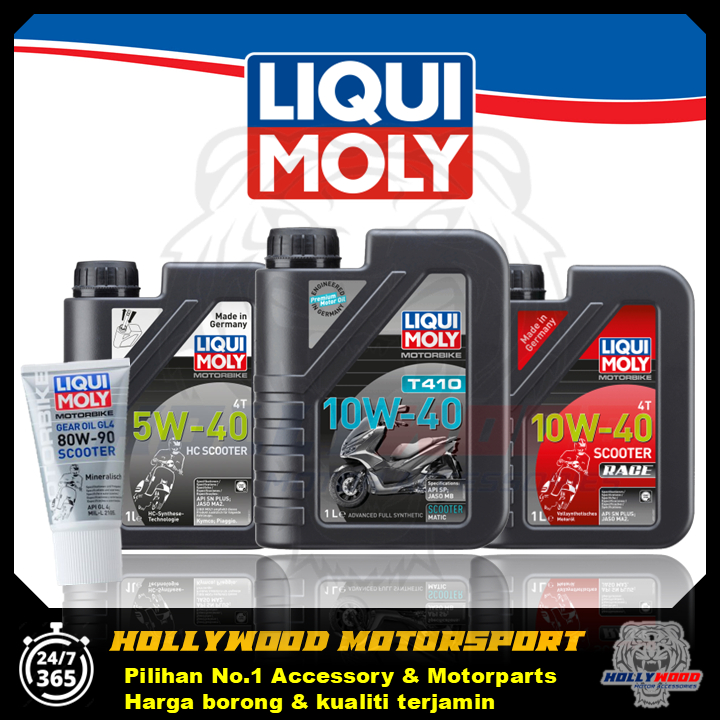 MINYAK HITAM SCOOTER LIQUI MOLY FULLY SYNTHETIC 4T RACE HC 5W40 SEMI 10W40 / GEAR OIL 80W90 150ML
