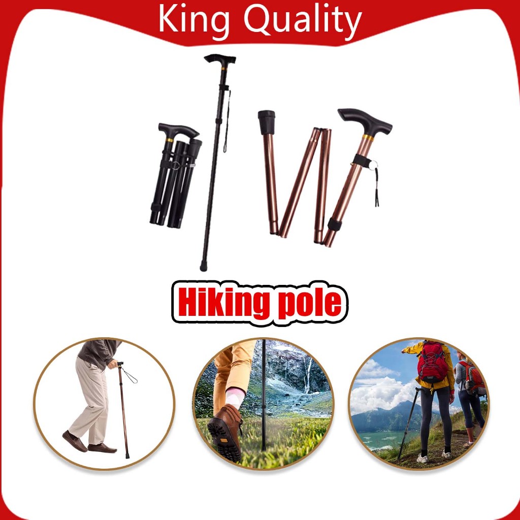 【READY STOCK】Mobility Cane Walking Stick/Foldable Light Weight Crutch/Aluminum Alloy Hiking Stick/Aid Tongkat Orang Tua