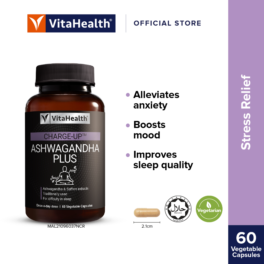 VitaHealth CHARGE-UP™ ASHWAGANDHA PLUS 60's