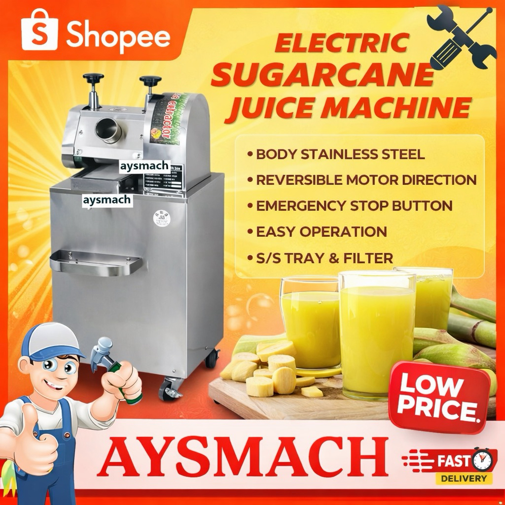 Electric Sugarcane Machine Air Tebu Mesin Sugar Cane Standing Machine High Quality/Stainless Steel Sugar Cane Machine