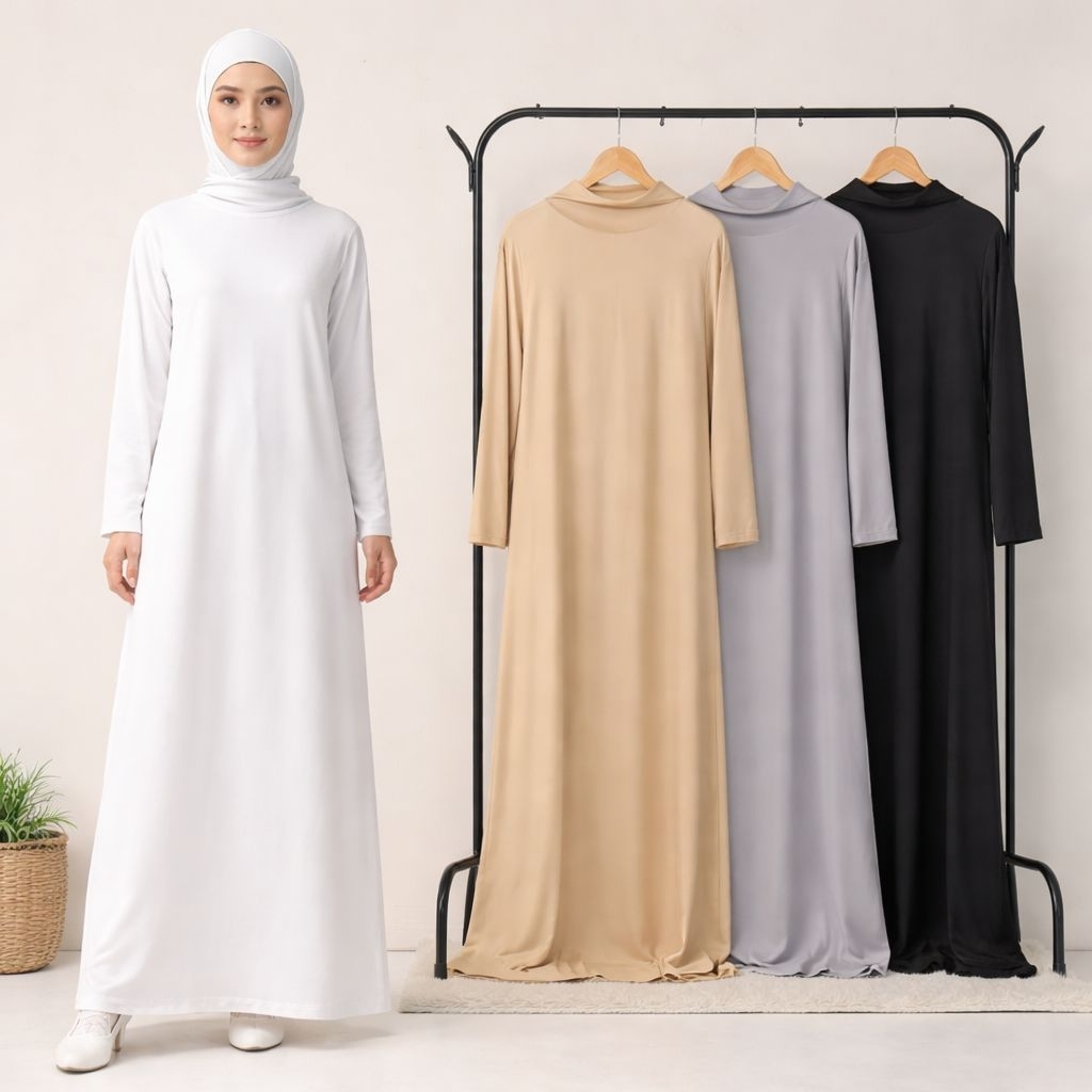 INNER JUBAH/ABAYA/KAFTAN LONG SLEEVE | SOFT AND COOLING FABRIC