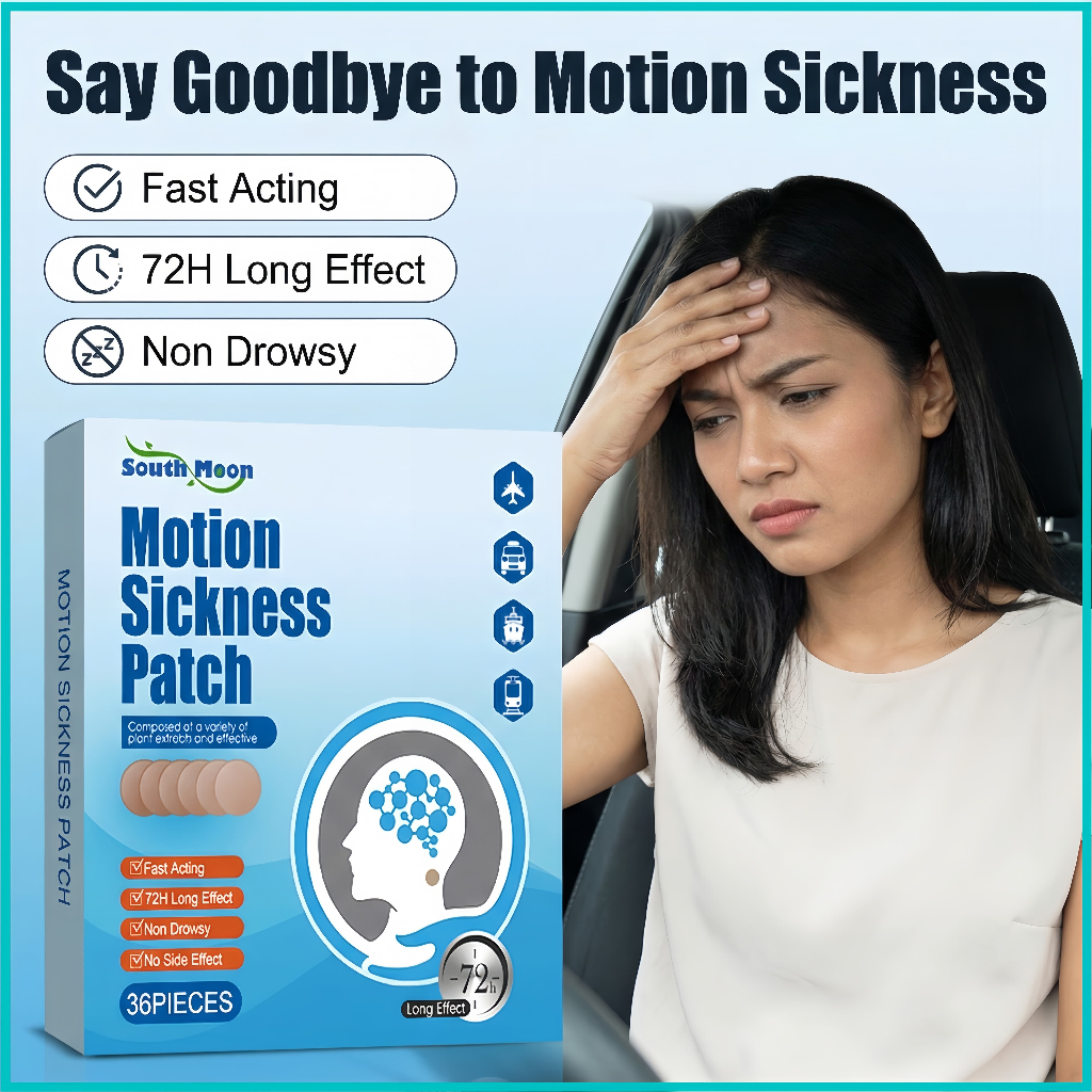 Motion Sickness Patch 36pcs Travel Motion Sickness Stickers 72-hour Long Lasting Anti Nausea Travel Dizziness Relief