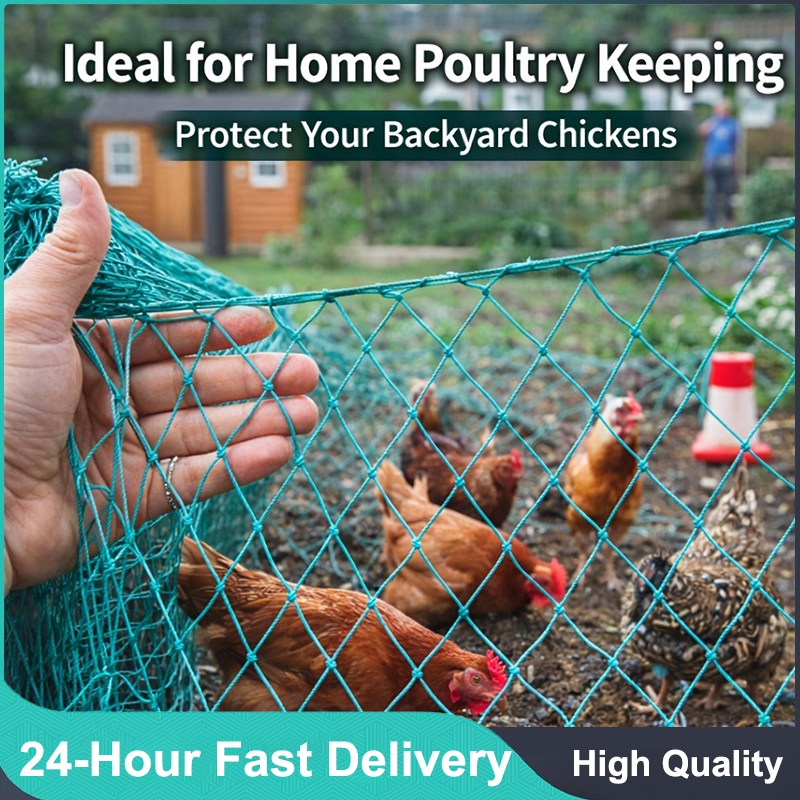 FREE ROPE Chicken Net 20M/50M/100meters Farm Poultry Poly Range Lambat Ranging Net Fishing Nets
